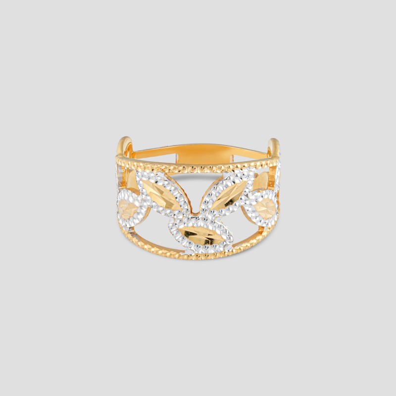 Double Half Row Wedding Ring